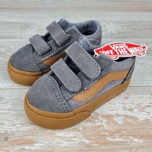 Vans Old Skool Velcro Suede Gum Frost Grey